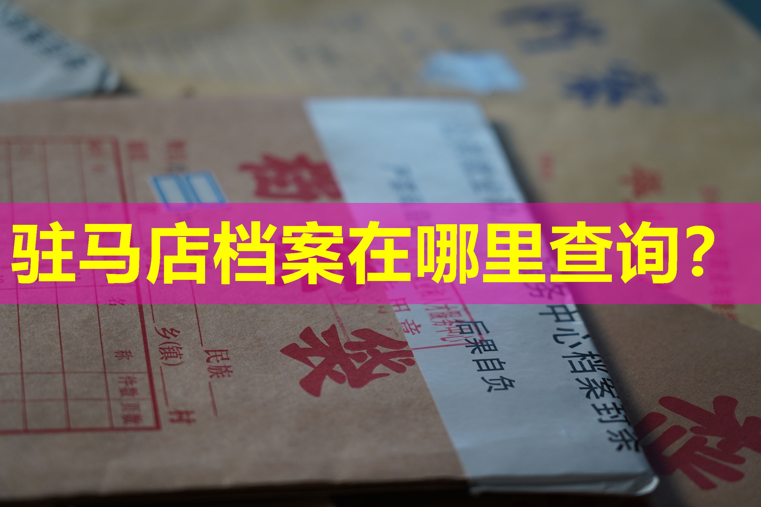 驻马店档案在哪里查询？