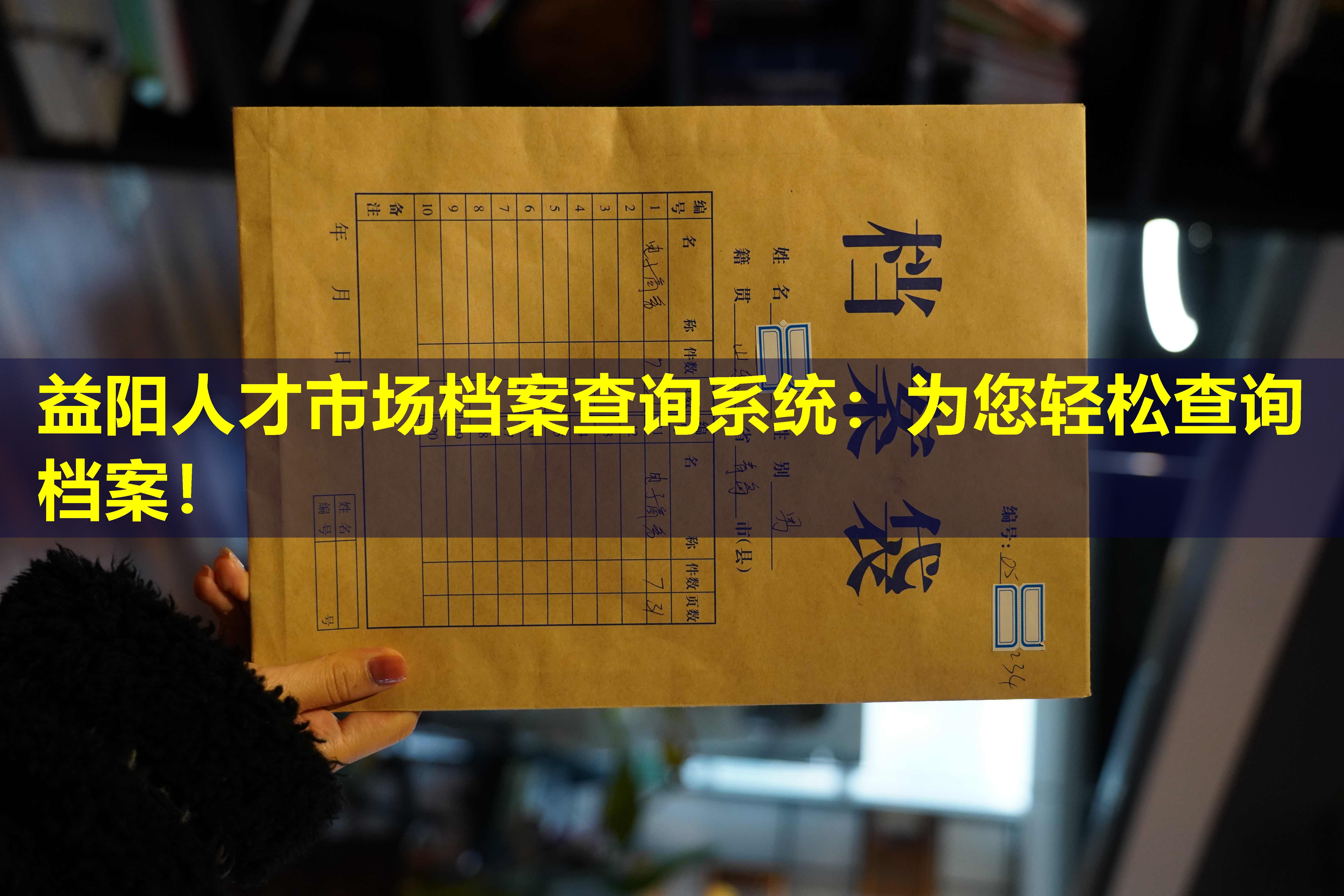 益阳人才市场档案查询系统：为您轻松查询档案！
