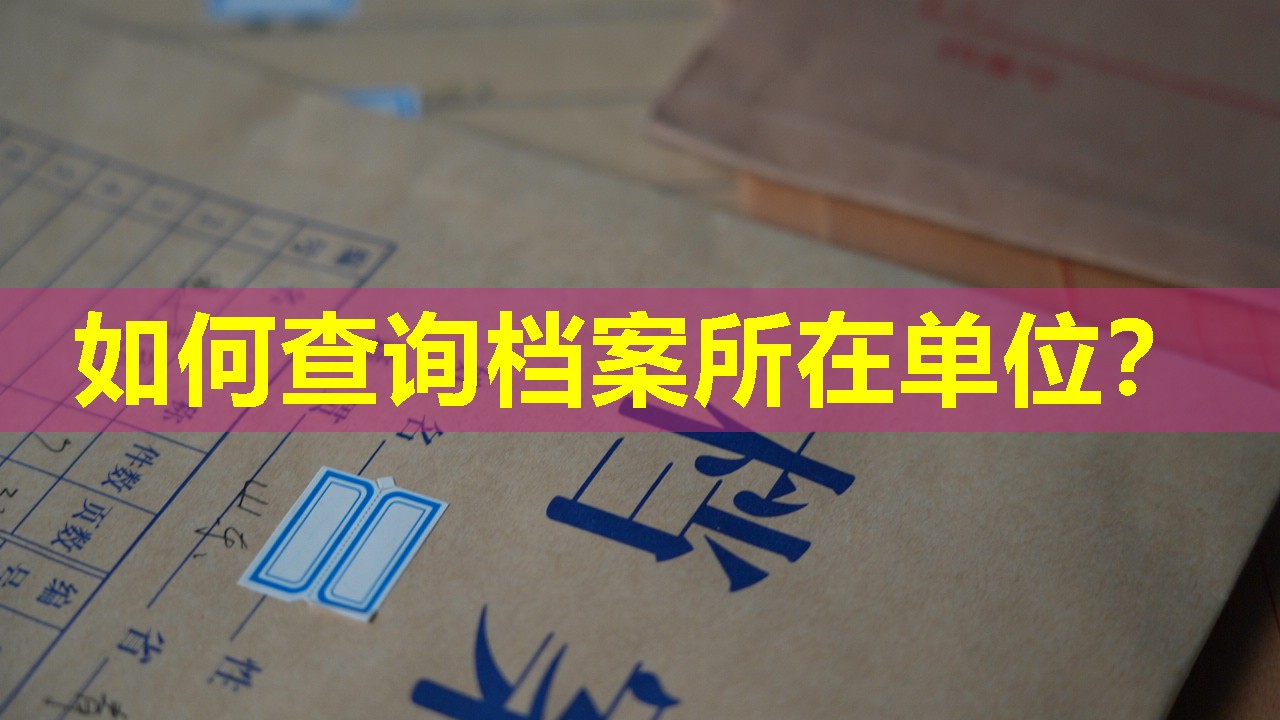 如何查询档案所在单位？