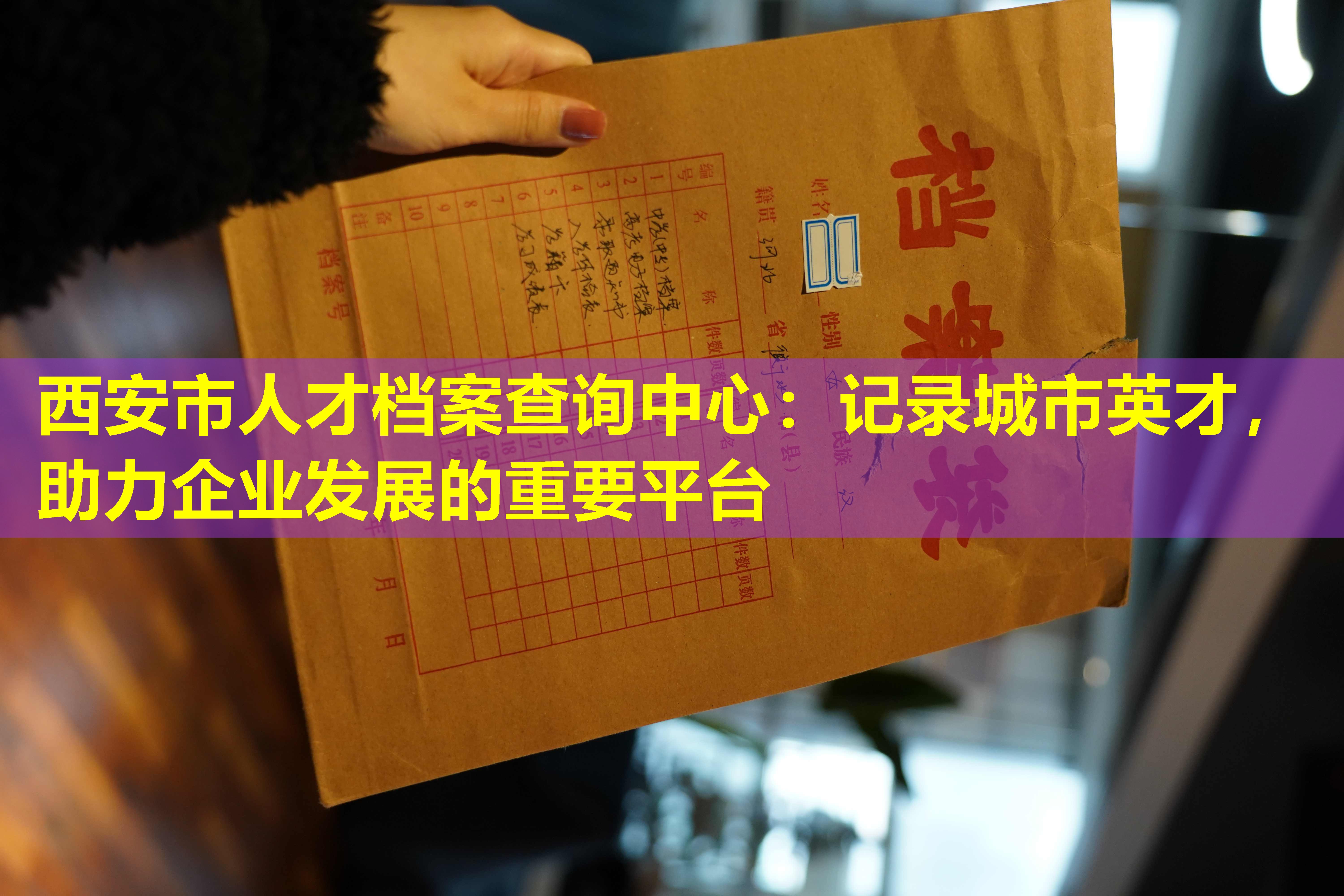 西安市人才档案查询中心：记录城市英才，助力企业发展的重要平台