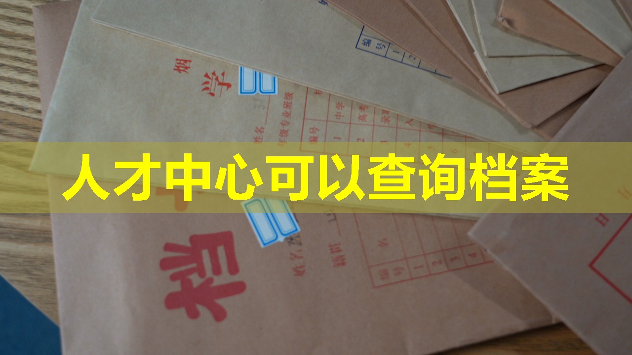 人才中心可以查询档案