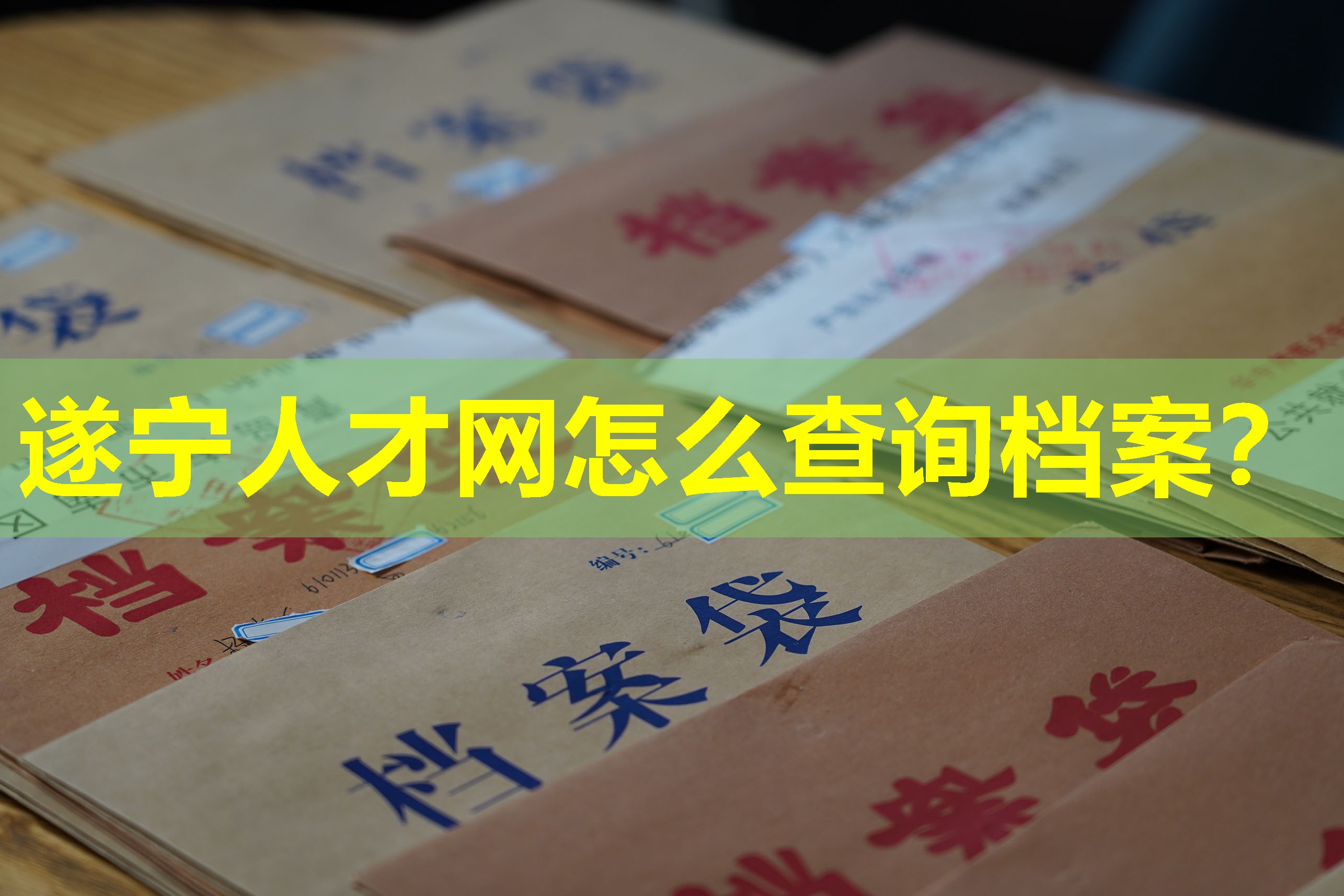 遂宁人才网怎么查询档案？