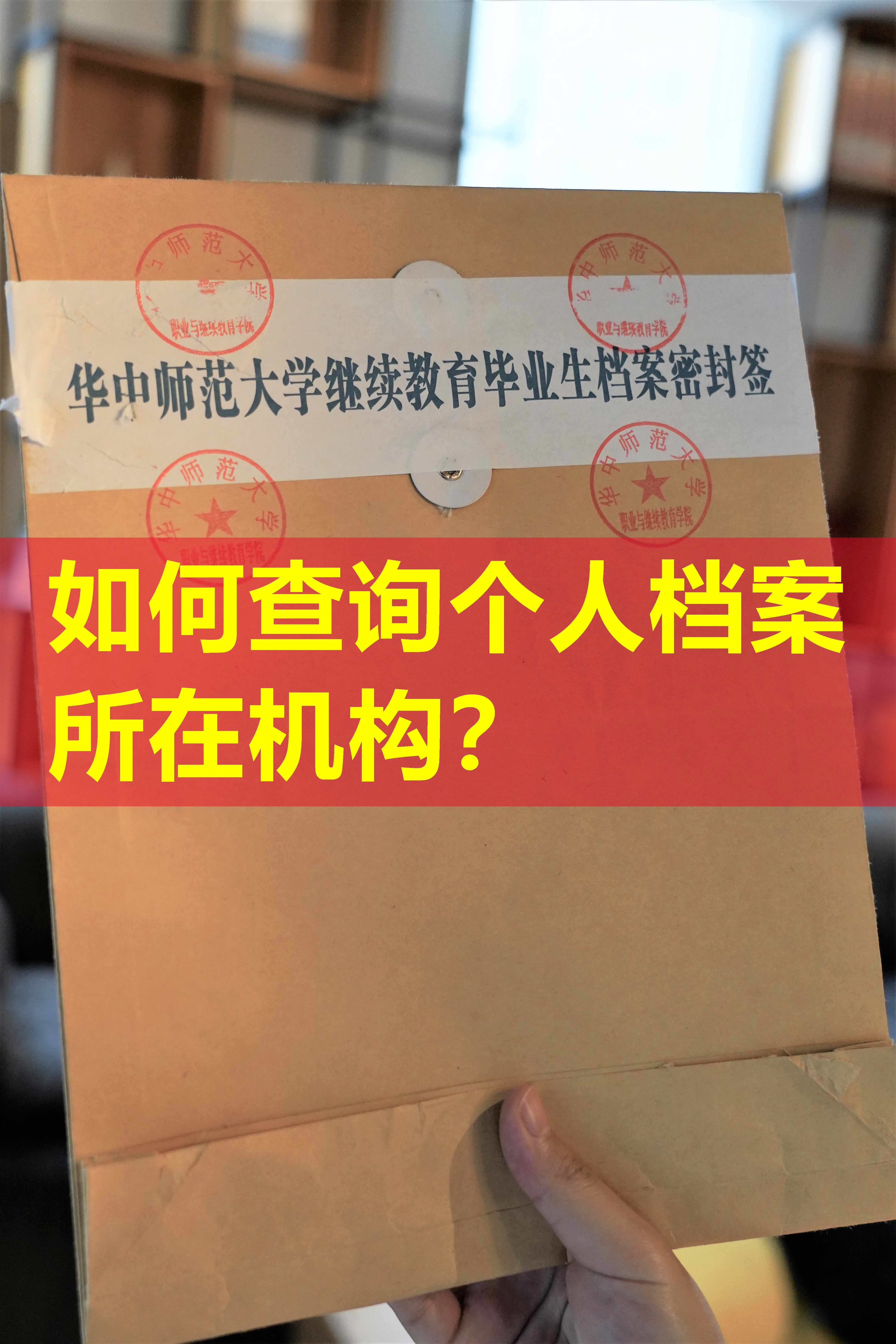 如何查询个人档案所在机构？
