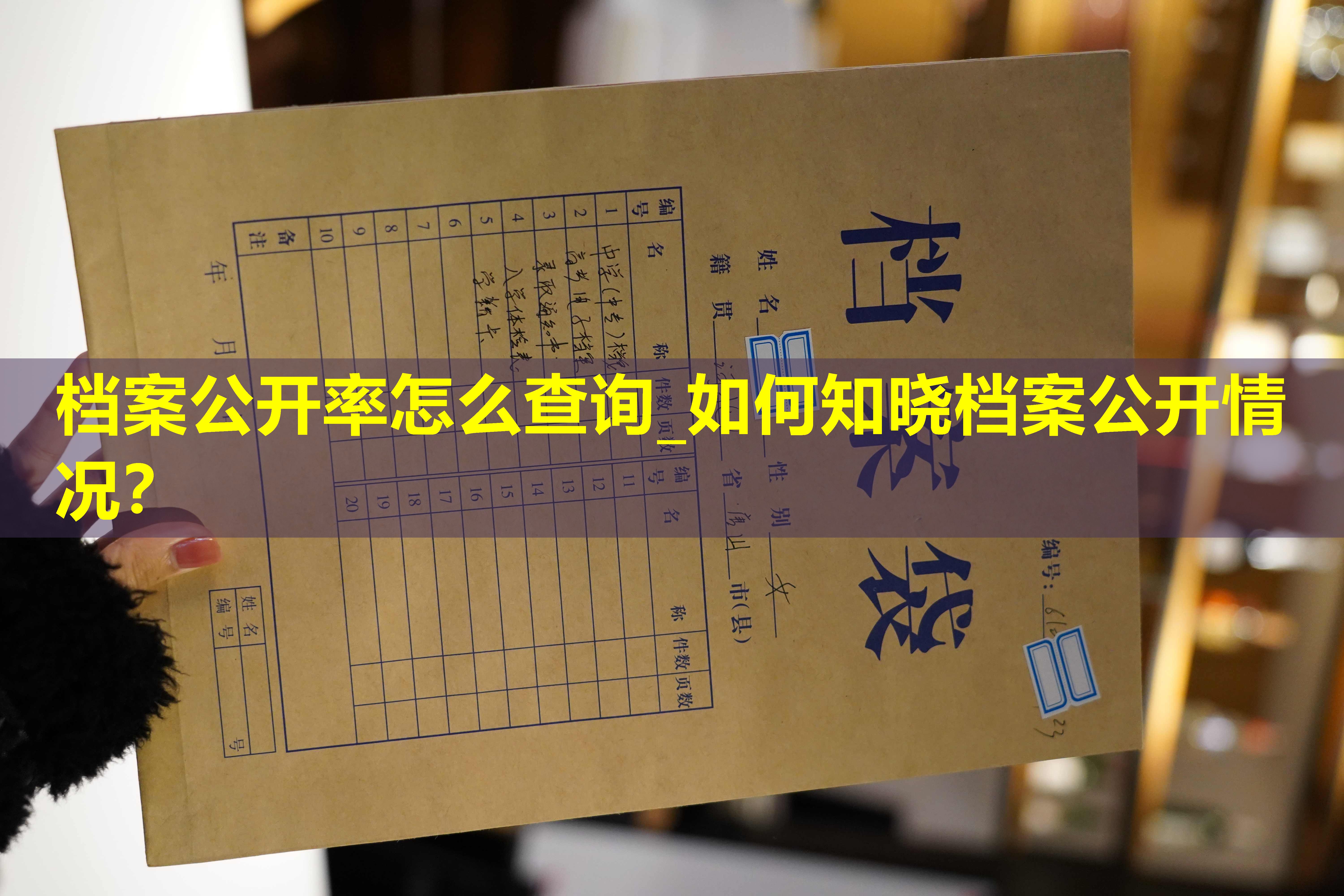 档案公开率怎么查询_如何知晓档案公开情况？