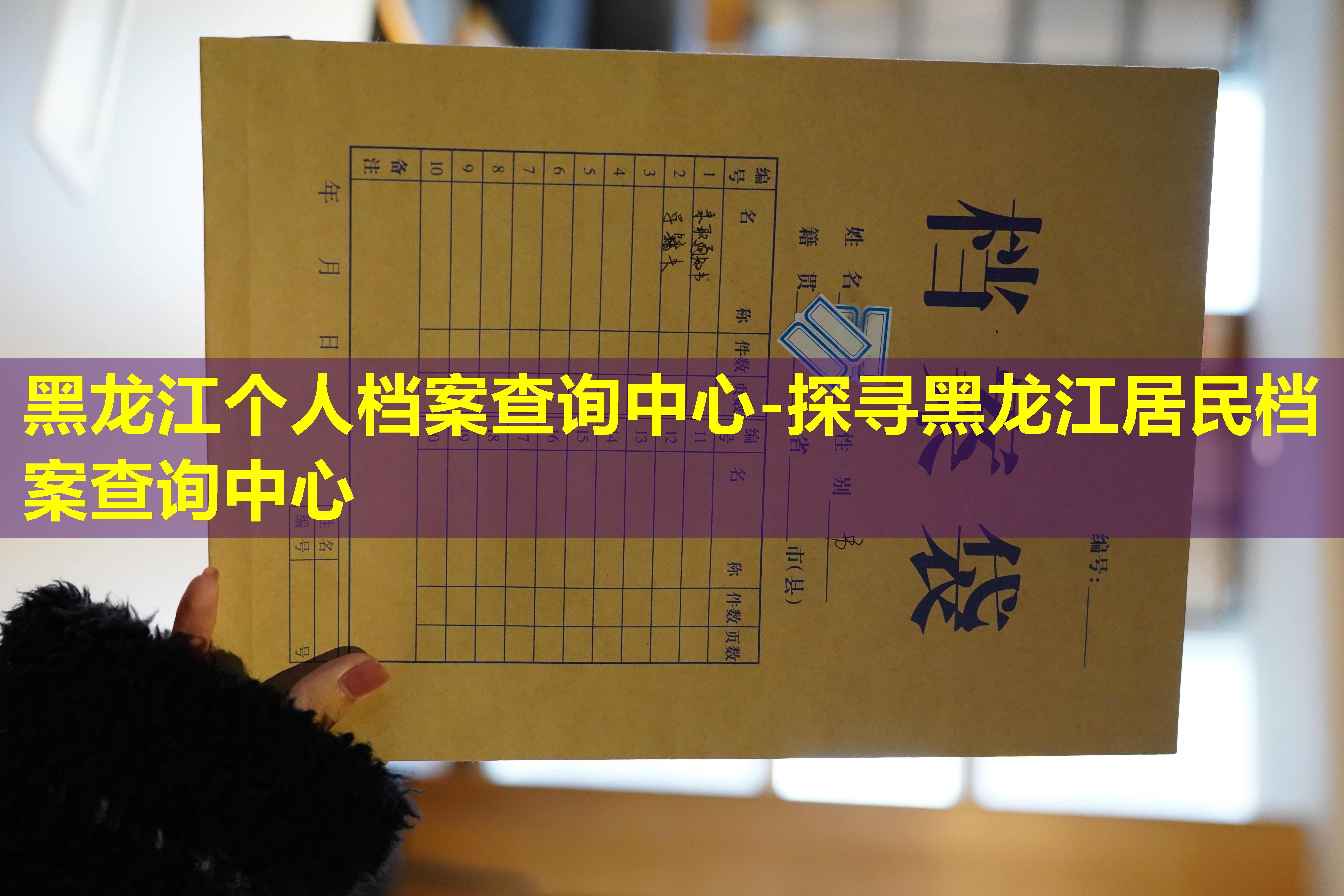 黑龙江个人档案查询中心-探寻黑龙江居民档案查询中心