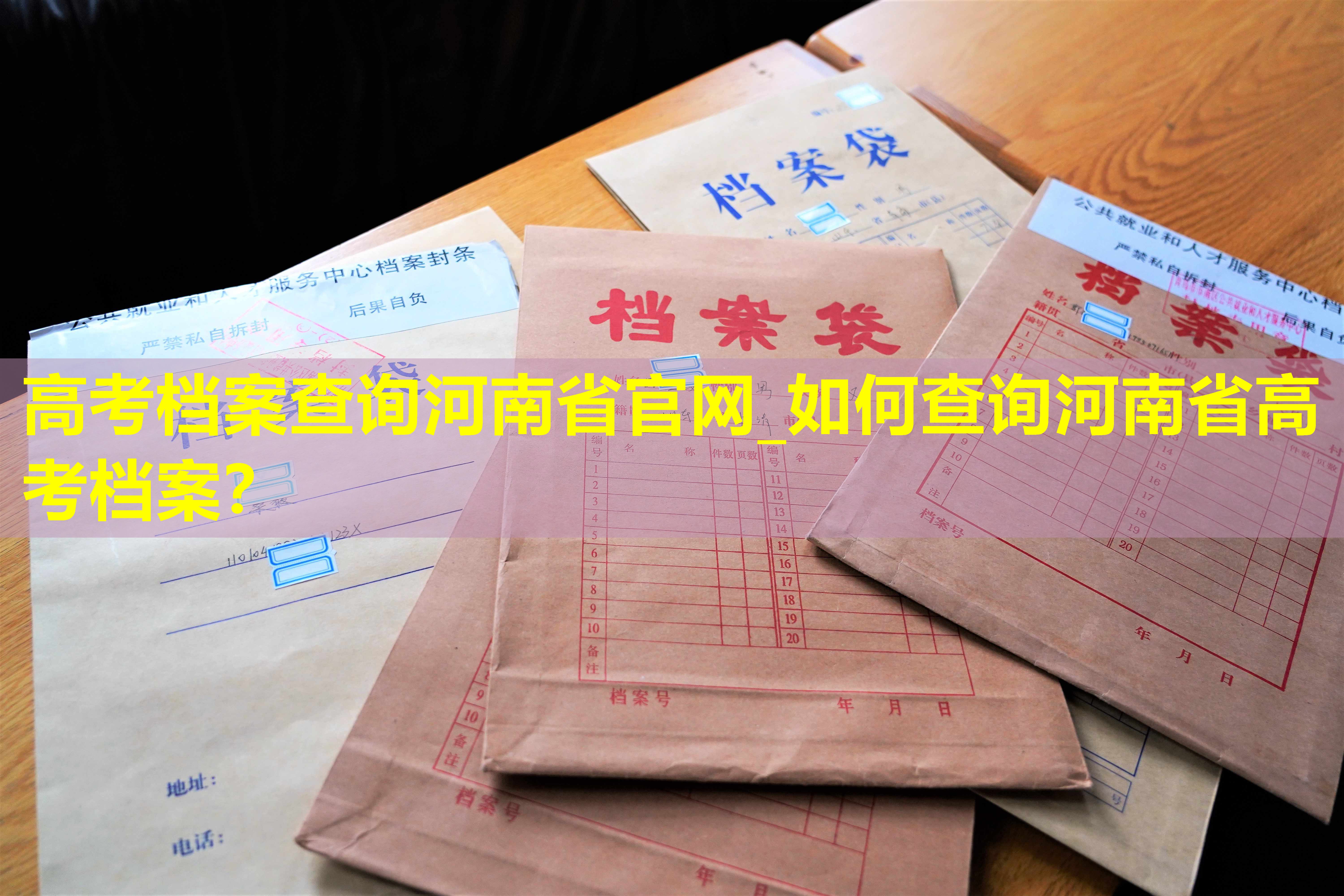 高考档案查询河南省官网_如何查询河南省高考档案？