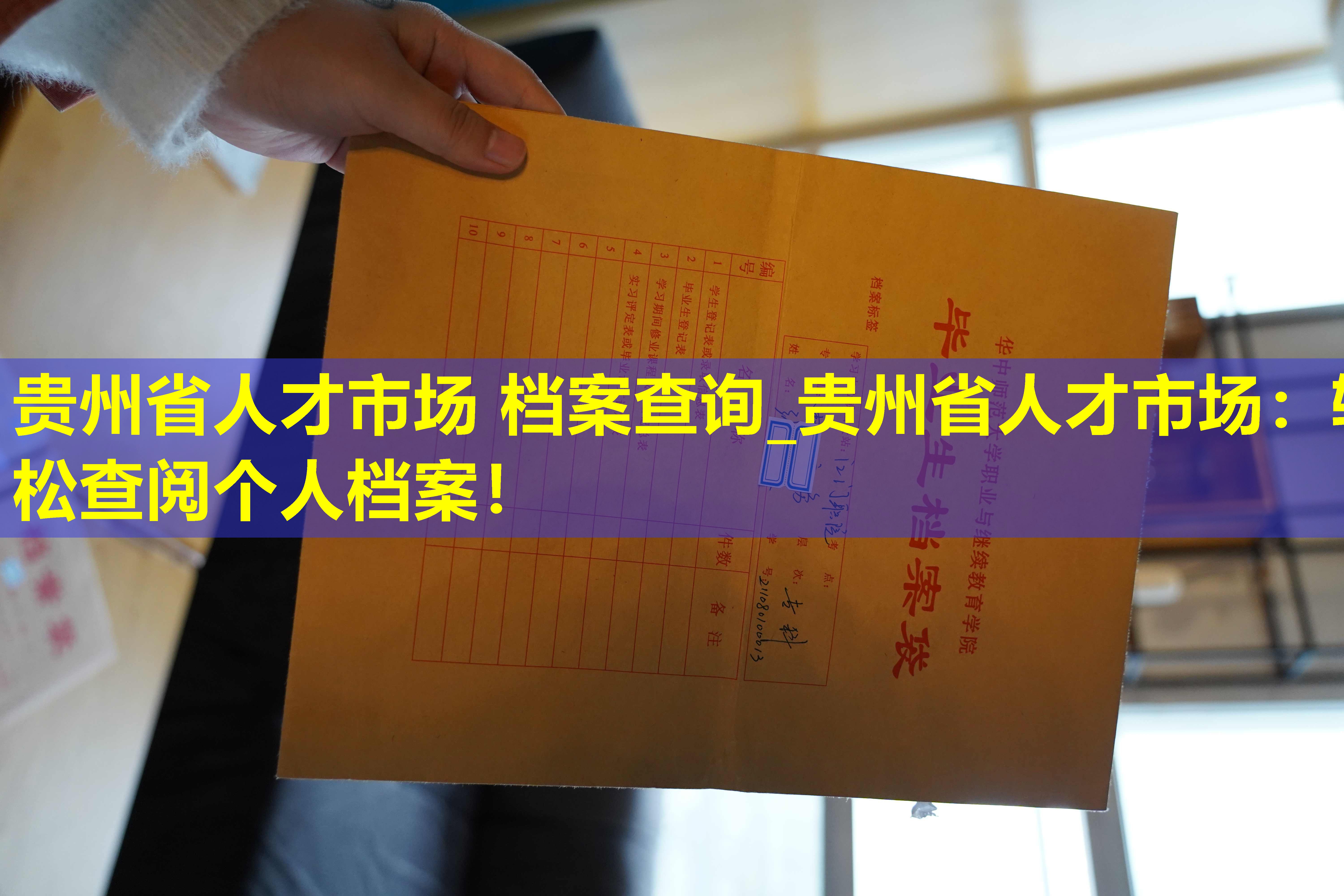 贵州省人才市场 档案查询_贵州省人才市场：轻松查阅个人档案！