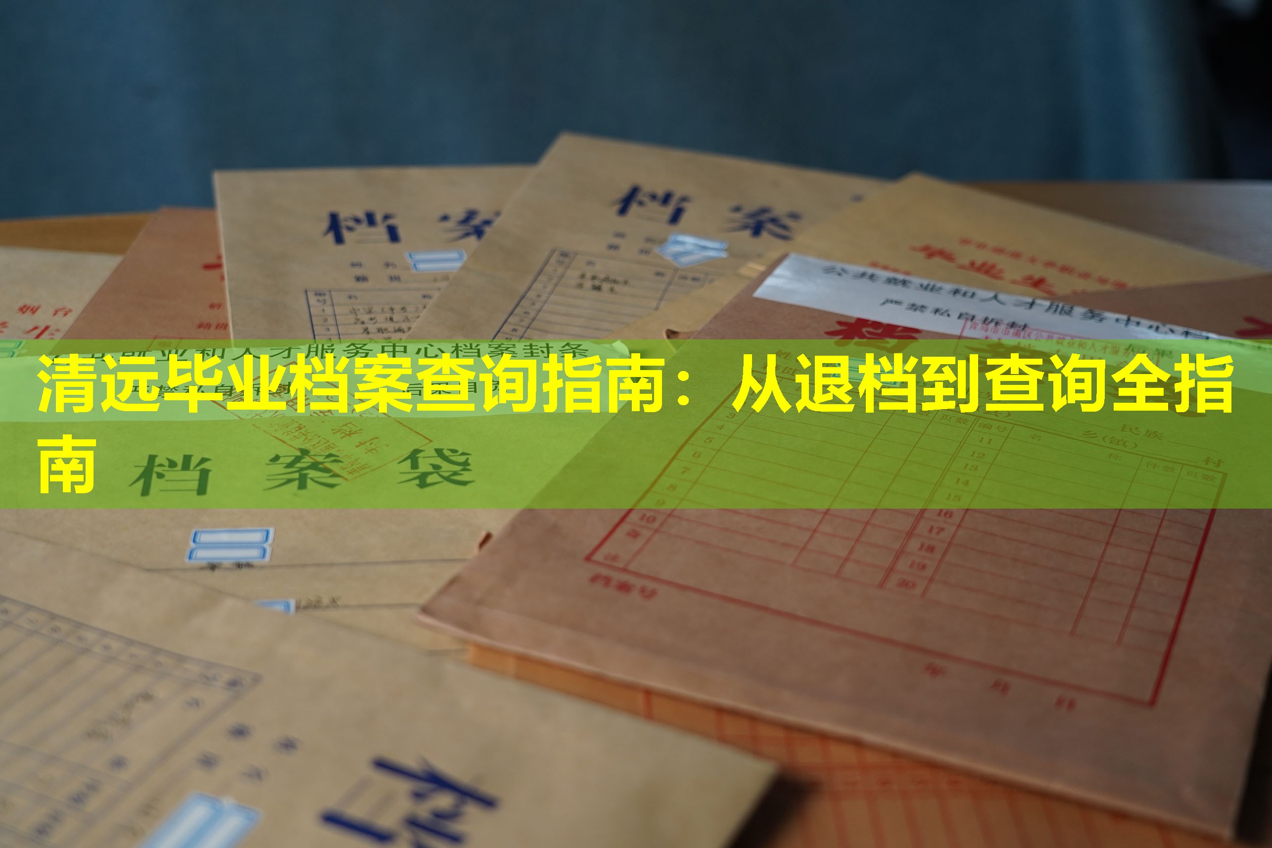 清远毕业档案查询指南：从退档到查询全指南