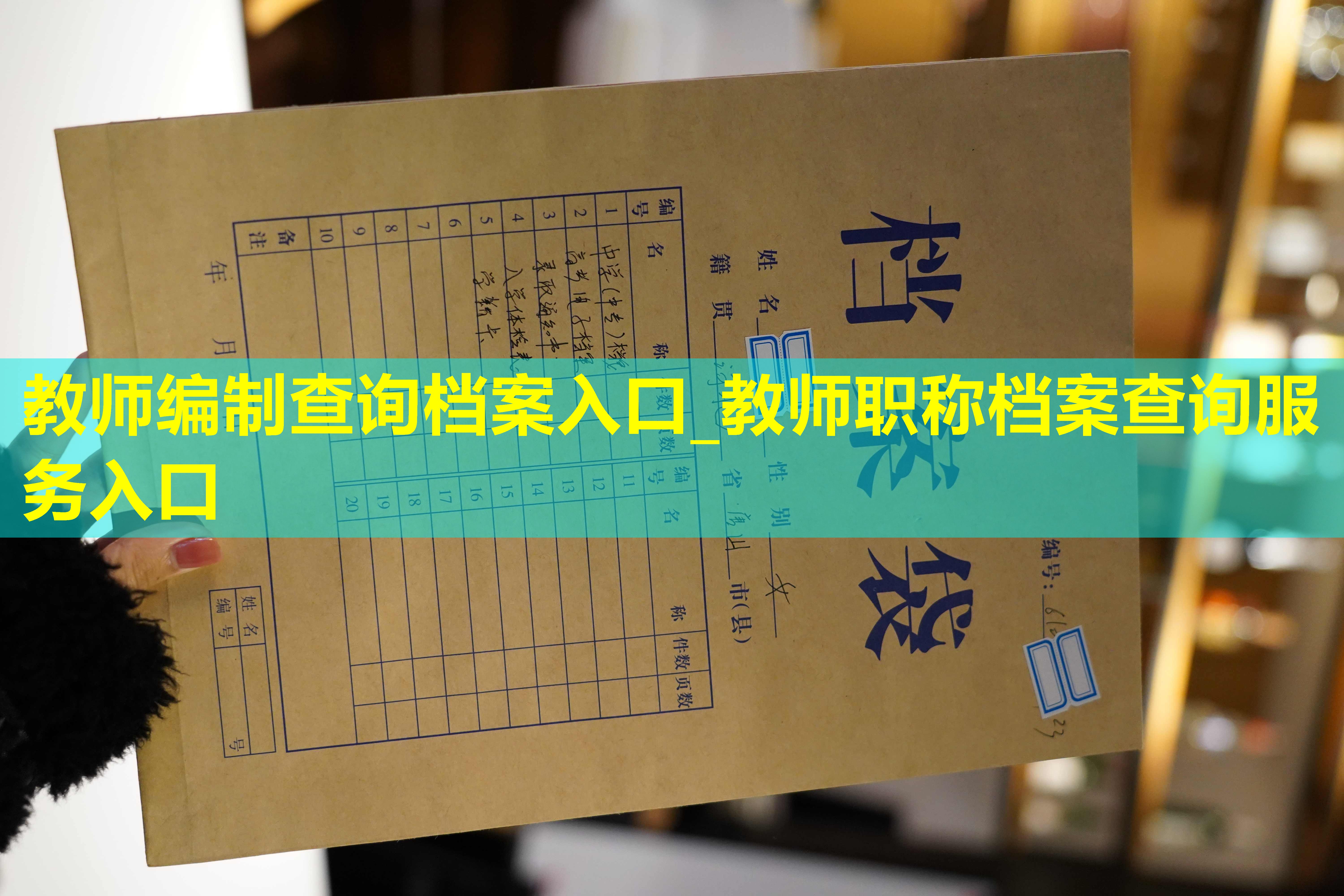教师编制查询档案入口_教师职称档案查询服务入口