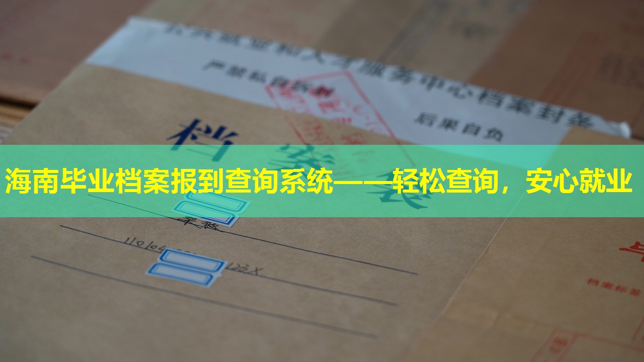 海南毕业档案报到查询系统——轻松查询，安心就业