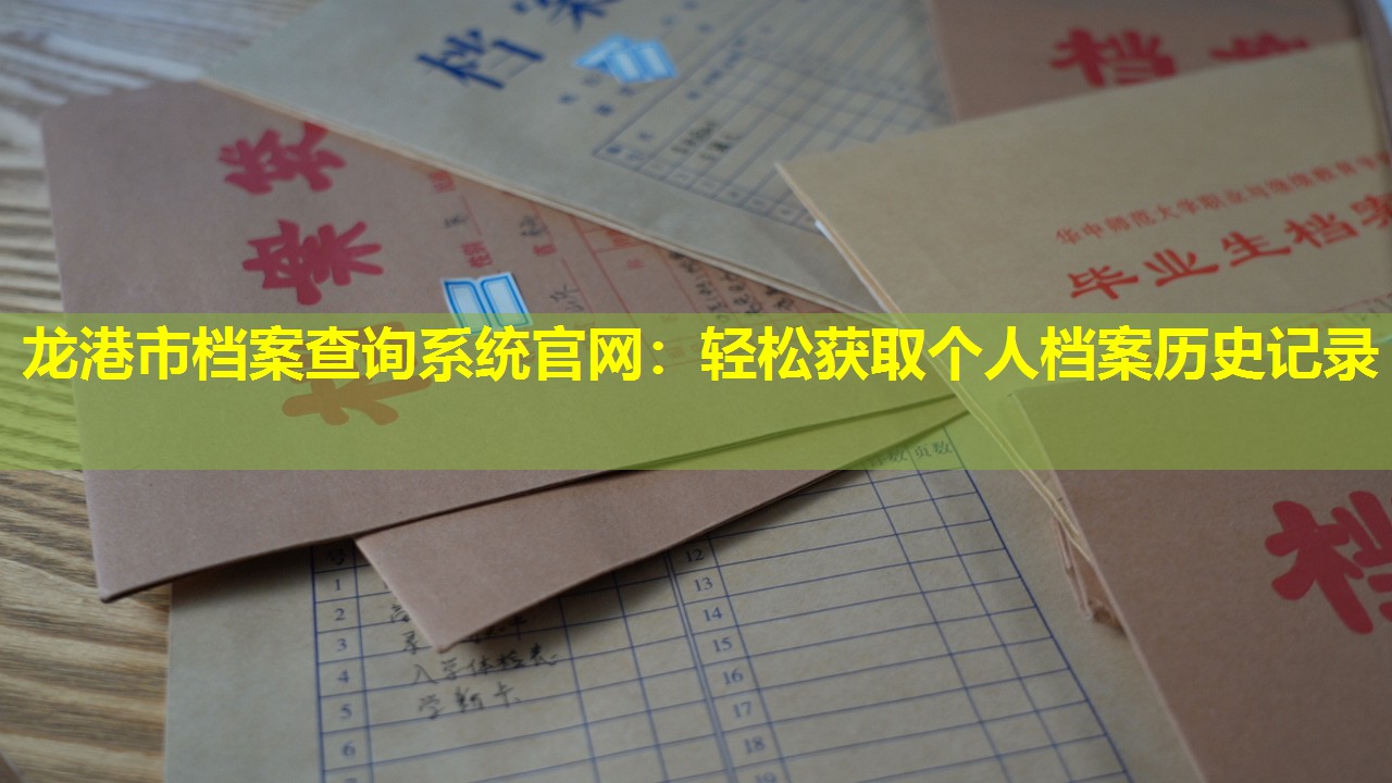 龙港市档案查询系统官网：轻松获取个人档案历史记录