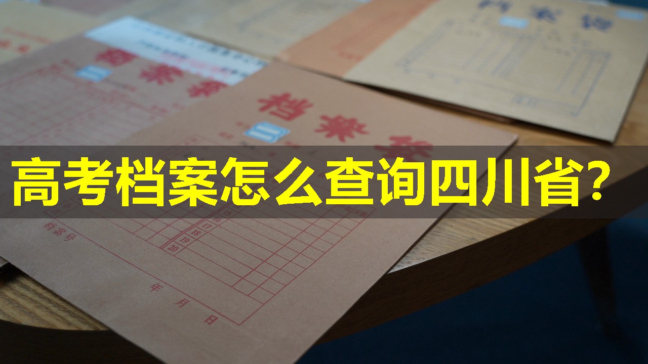 高考档案怎么查询四川省？