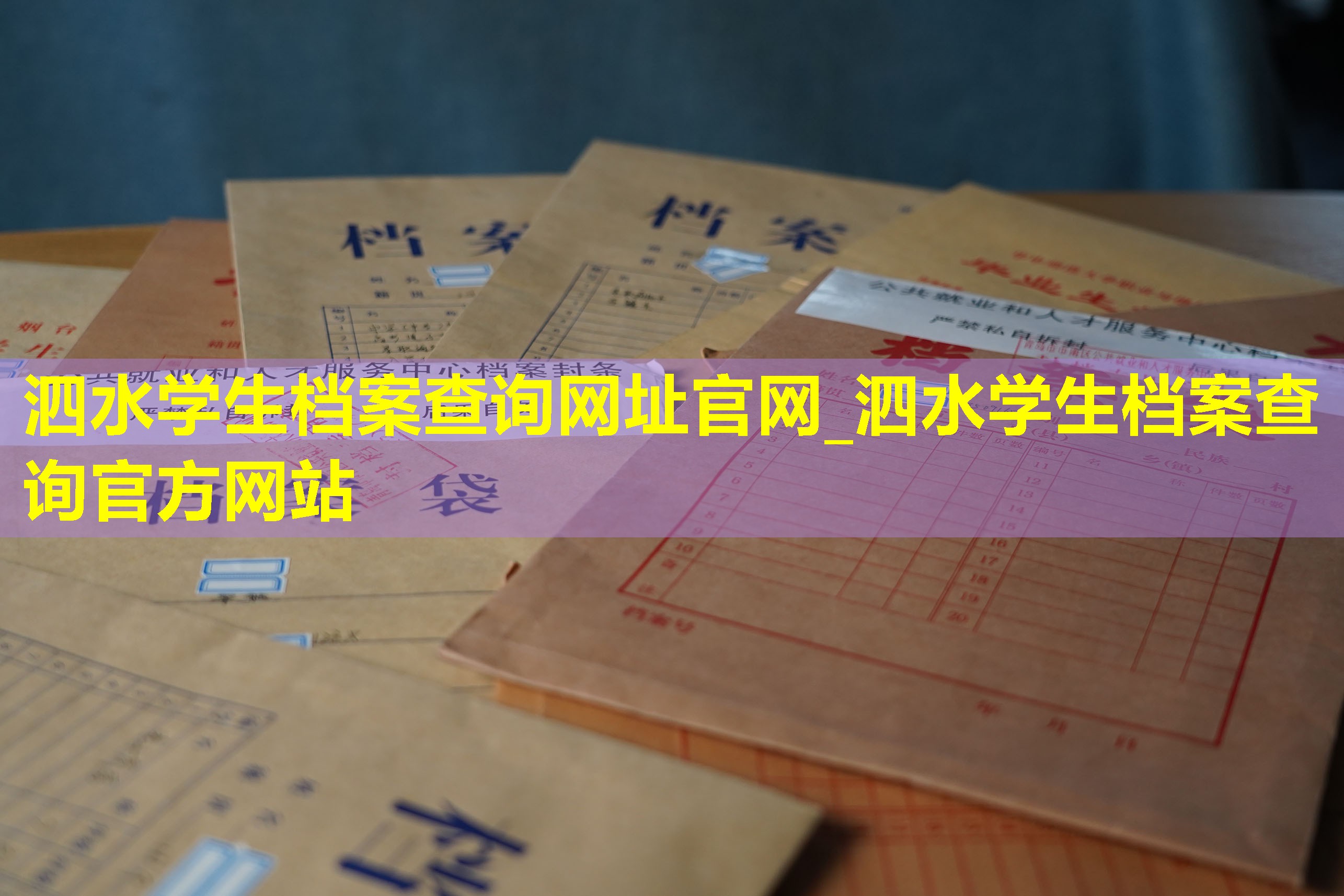 泗水学生档案查询网址官网_泗水学生档案查询官方网站