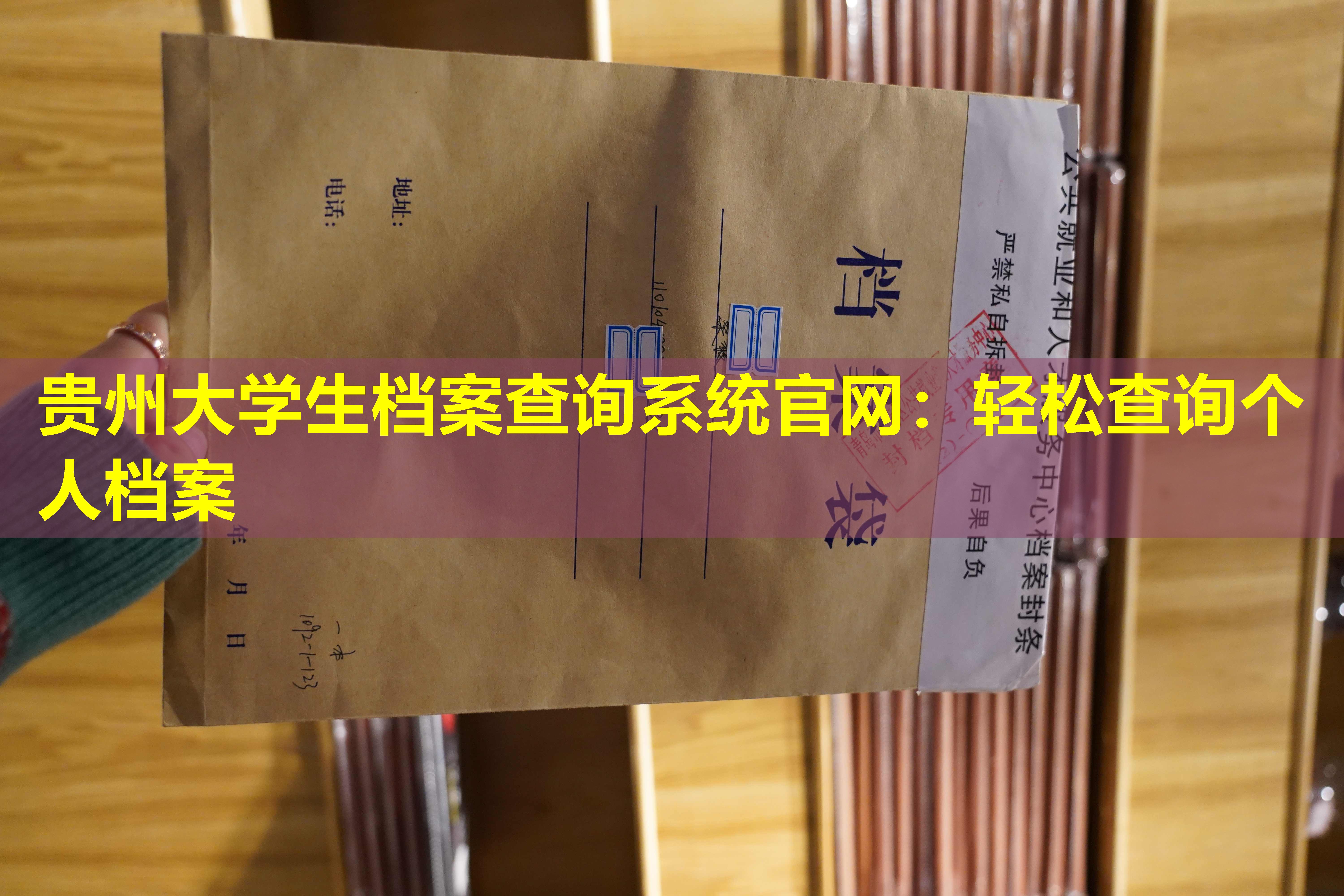 贵州大学生档案查询系统官网：轻松查询个人档案