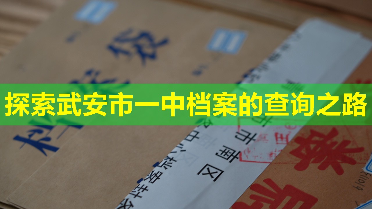 探索武安市一中档案的查询之路