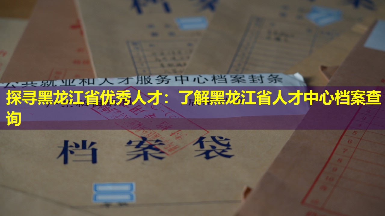 探寻黑龙江省优秀人才：了解黑龙江省人才中心档案查询