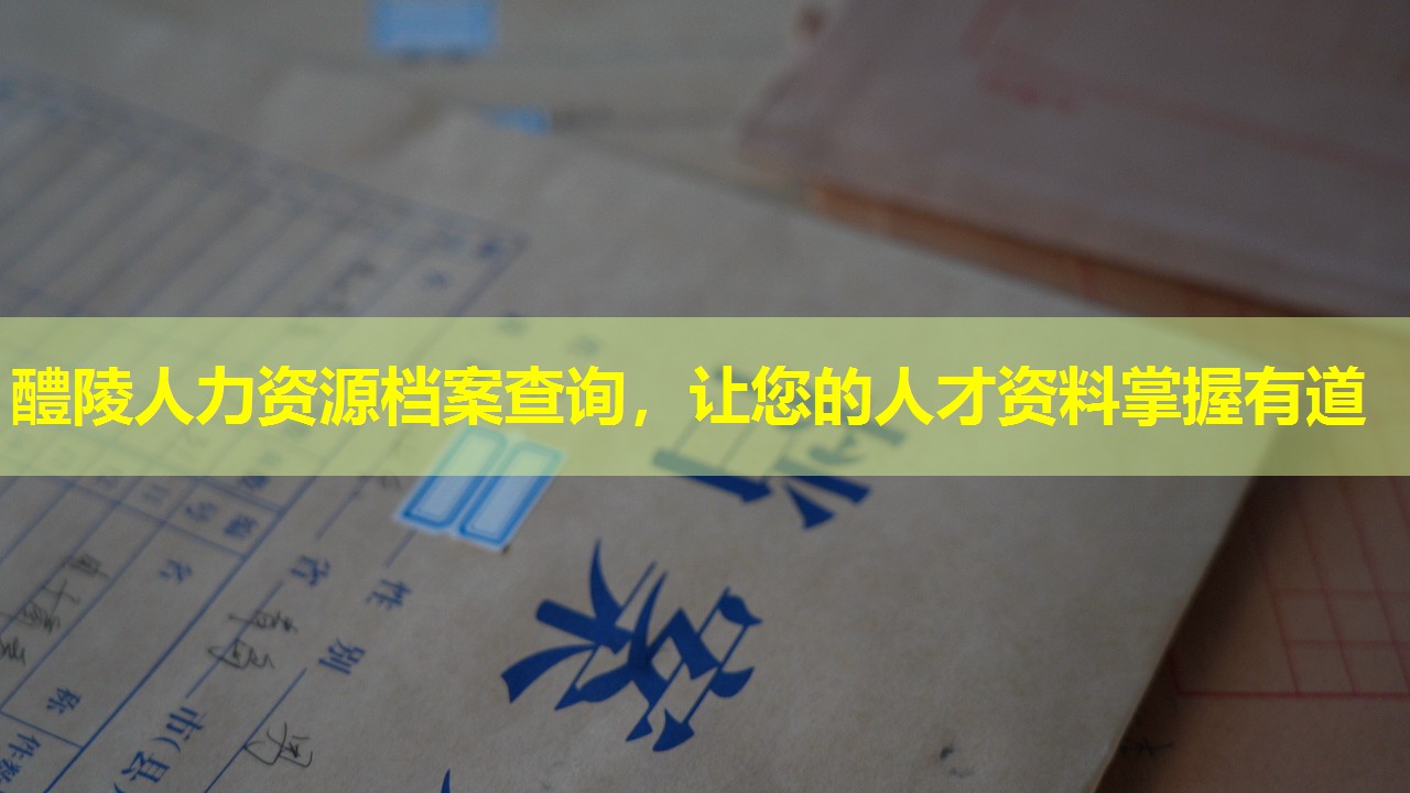 醴陵人力资源档案查询，让您的人才资料掌握有道