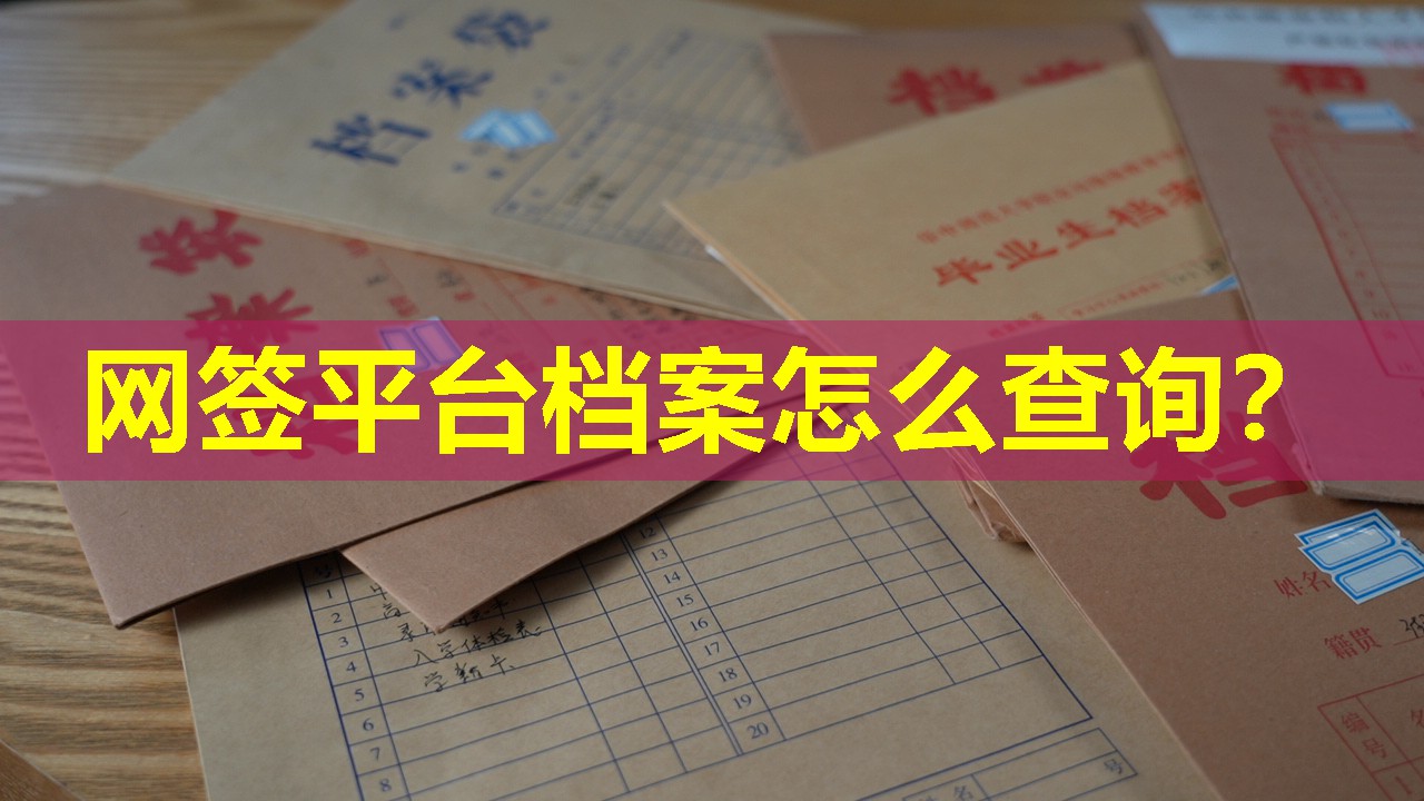 网签平台档案怎么查询？