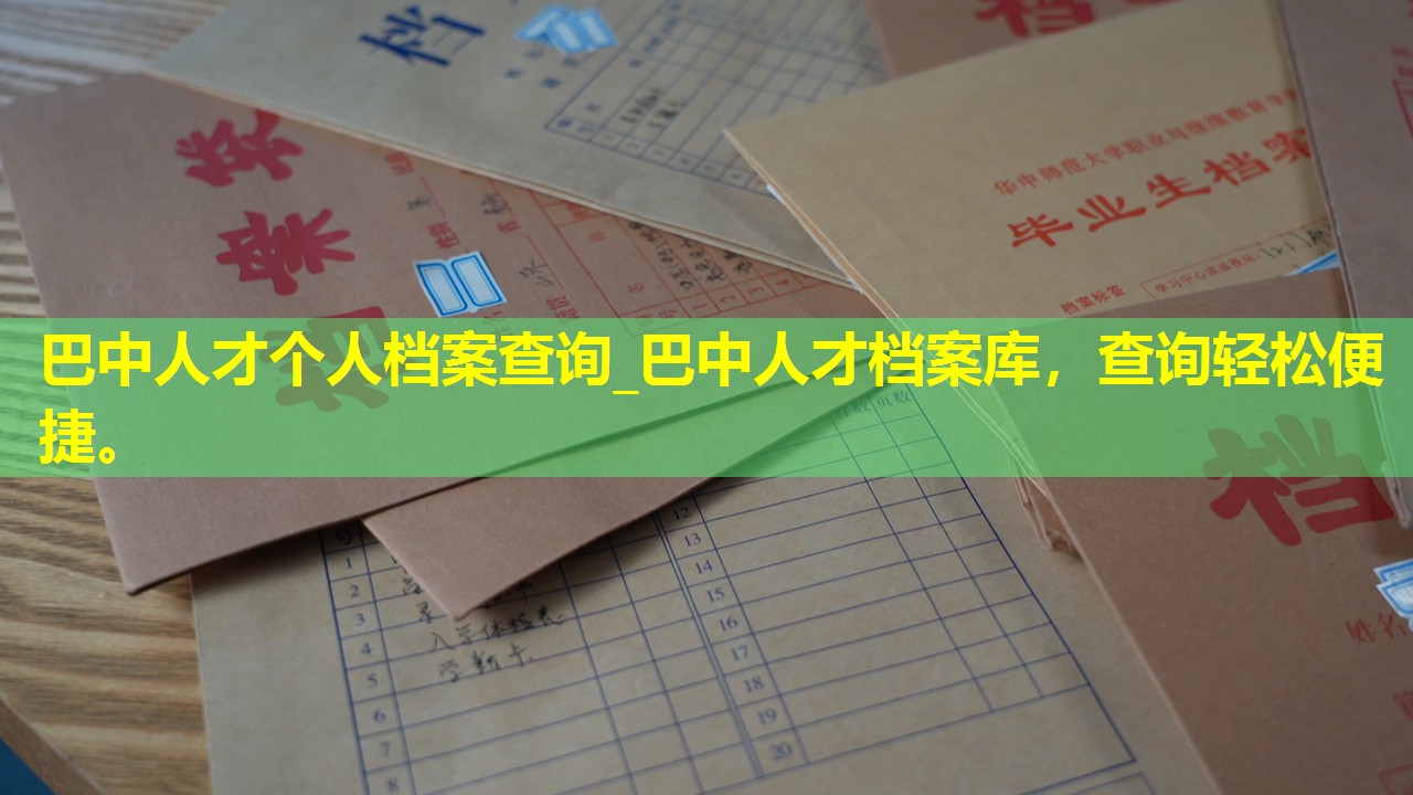 巴中人才个人档案查询_巴中人才档案库，查询轻松便捷。